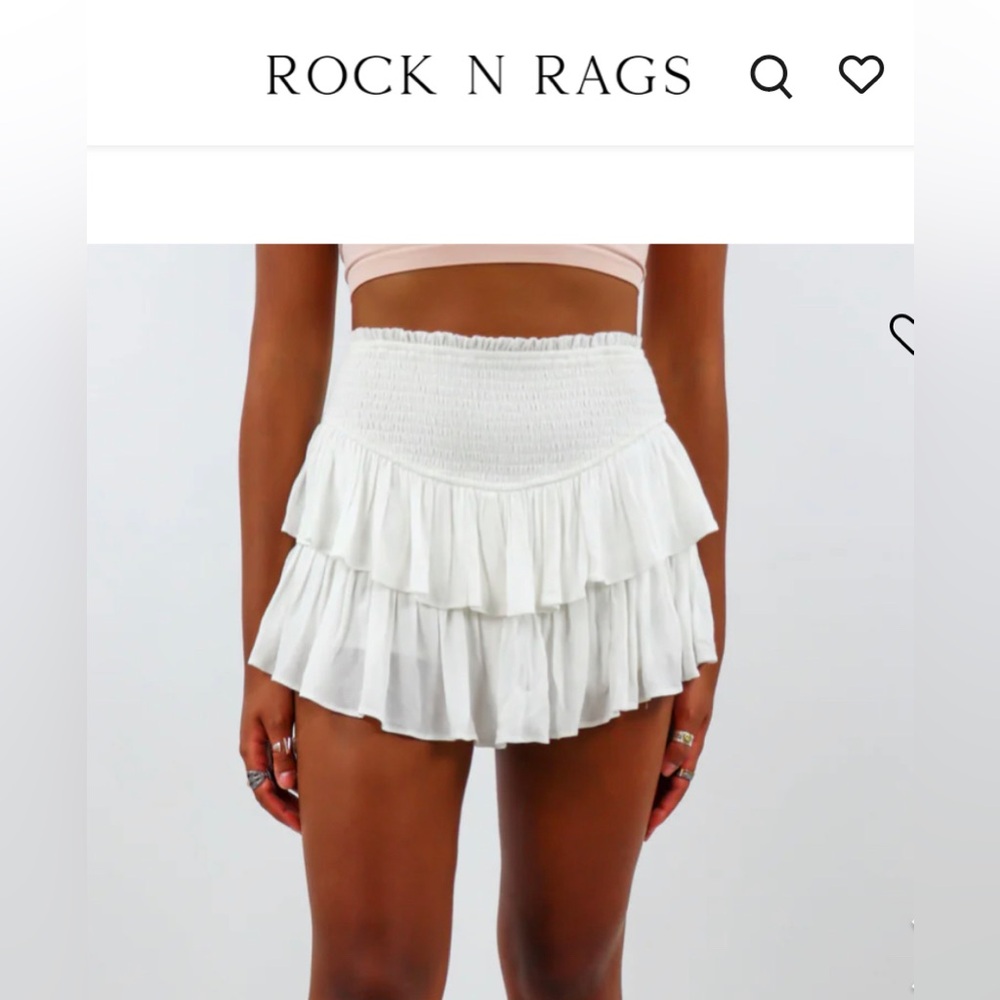ROCK N RAGS Sunshine Daydream Skirt in white